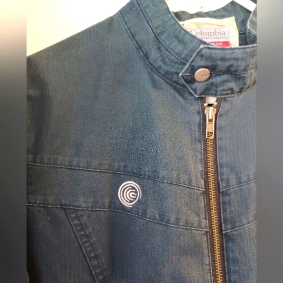 Columbia Convert Board Wear Distressed Denim Bomber Jacket - Picture 9 of 14